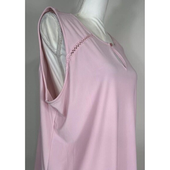 Kasper Cap Sleeveless Knit Cami with Keyhole Neck Plus Size 1X (14/16) - Picture 6 of 11